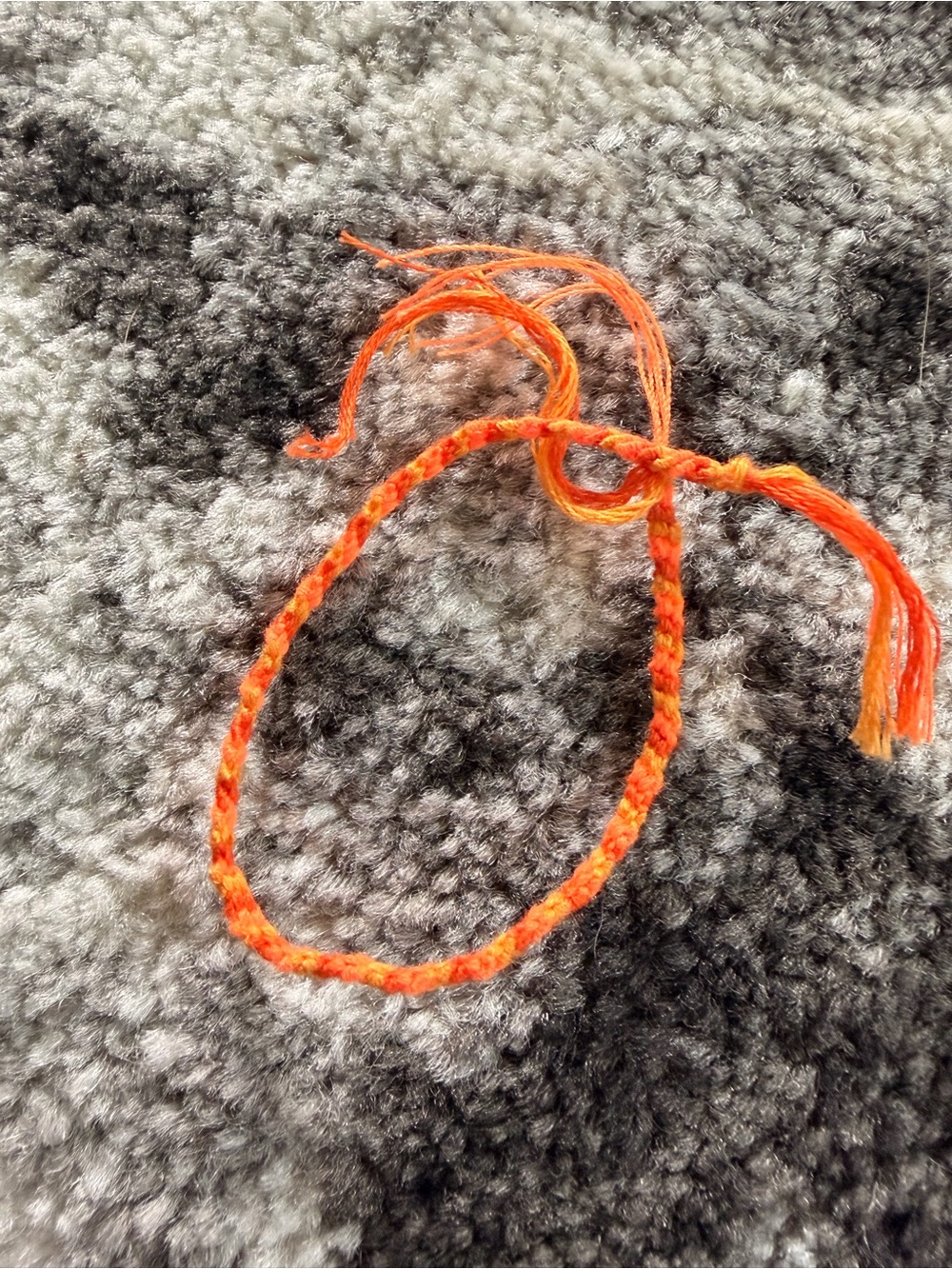 Handmade Orange Braided Friendship Bracelet